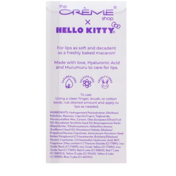the CREME SHOP X Hello Kitty 50th Anniversary MOISTURIZING MACARON LIP BALM DUO - Picture 2 of 2